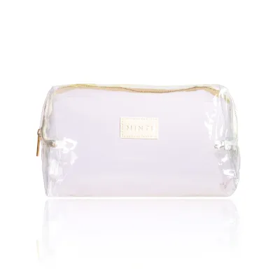 Косметичка прозрачная MINTI Collection Clear Case дорожная, на молнии, 25 x 15 x 7,5 см
