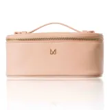 Косметичка M BRUSH by Maxineczka Weekender Bag бежевая, экокожа сафьяно, с отделениями и резинками, 23 x 13 x 9,5 см — фото 1