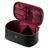 Косметичка M BRUSH by Maxineczka Weekender Bag черная, экокожа сафьяно, дорожная с перегородками, 23 x 13 x 9,5 см — фото 3