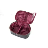 Косметичка M BRUSH by Maxineczka Weekender Bag черная, экокожа сафьяно, дорожная с перегородками, 23 x 13 x 9,5 см — фото 5