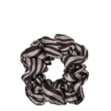 Резинка для волос Almania Scrunchie шёлковая с принтом зебра, чёрно-белая, 1 шт — фото 1