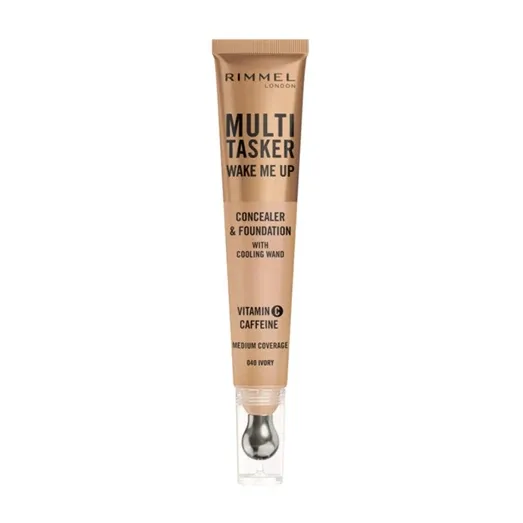 Корректор под глаза Rimmel Multi Tasker Wake Me Up 040 Ivory с ниацинамидом и кофеином, 20 мл