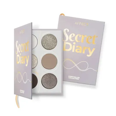 Мини-палетка теней для век Affect Storyteller Secret Diary холодные оттенки, 6 цветов
