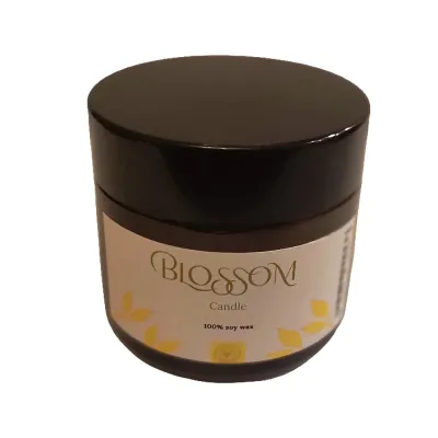 Свеча ароматическая Blossom Burst фруктово-цветочная, ландыш жасмин ваниль, для спальни и ванной, 50 г