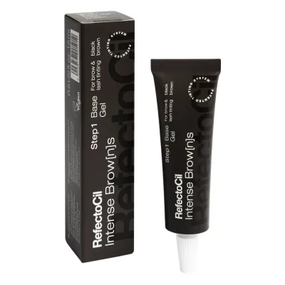 Краска-гель для бровей и ресниц RefectoCil Intense Brows Base Gel Black Brown чёрно-коричневый, стойкость до 6 недель, 15 мл