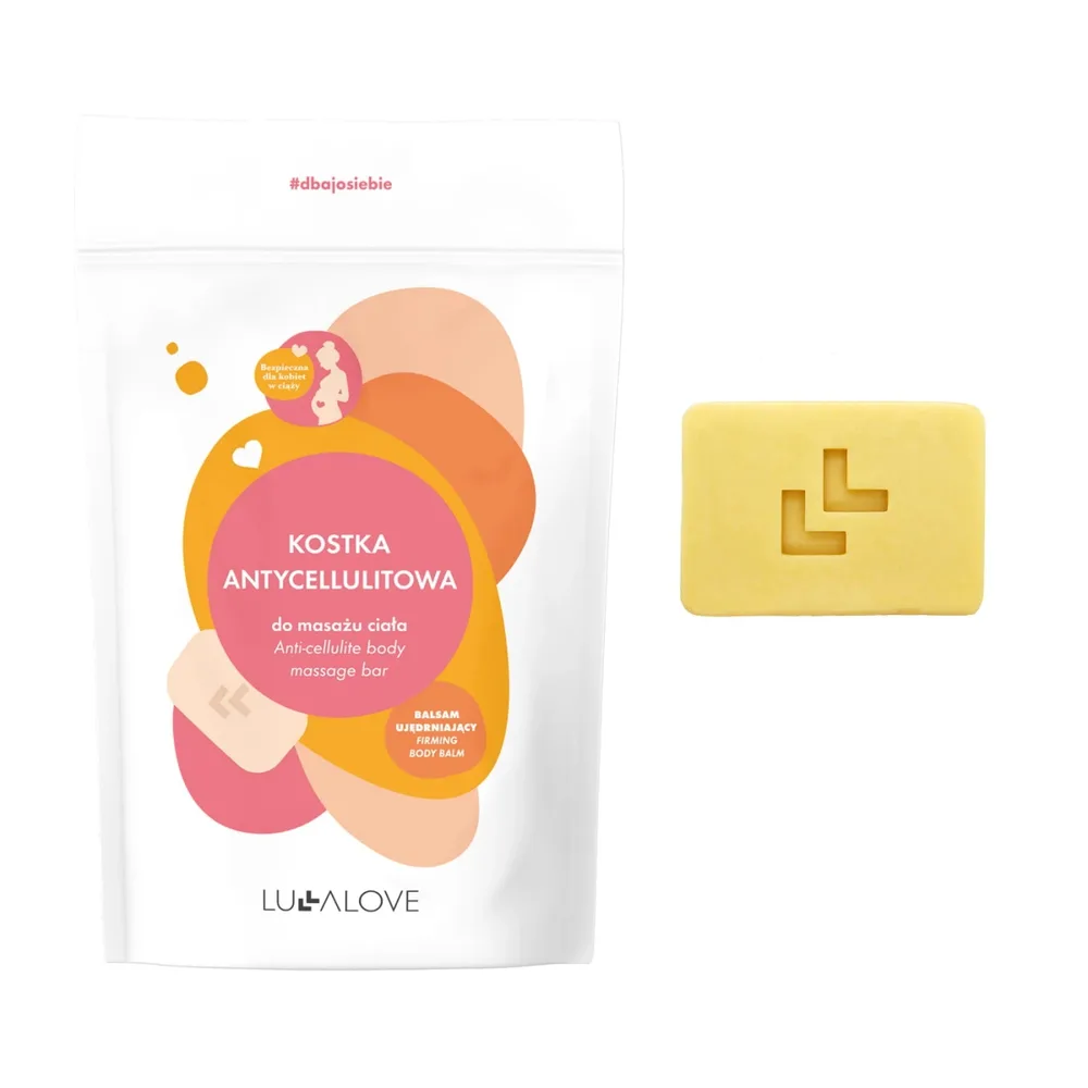 Плитка для массажа тела LullaLove антицеллюлитная разогревающая, с маслом какао и имбирем