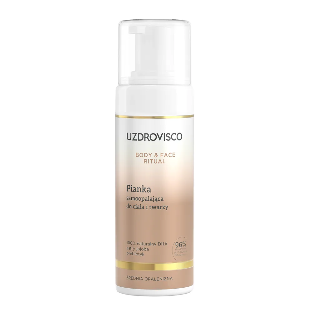 Пенка-автозагар Uzdrovisco Body&Face Ritual для тела и лица, постепенный загар, 150 мл