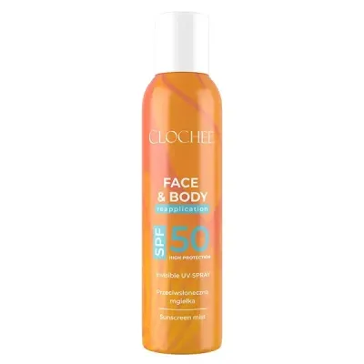 Спрей солнцезащитный Clochee SPF50 для лица и тела, с гиалуроновой кислотой, 150 мл
