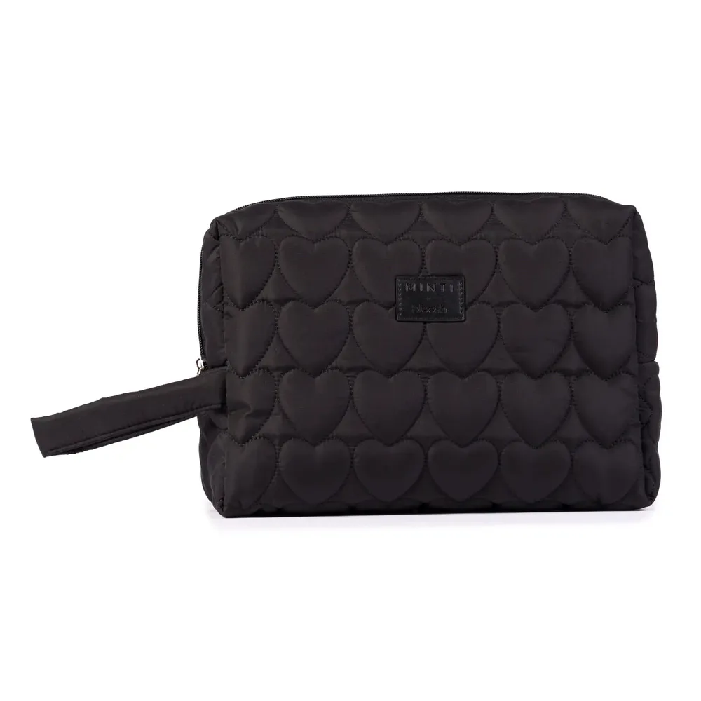 Косметичка MINTI Collection MINTI x BLOOSH Black черная, водоотталкивающая ткань, металлическая молния, внутренняя организация