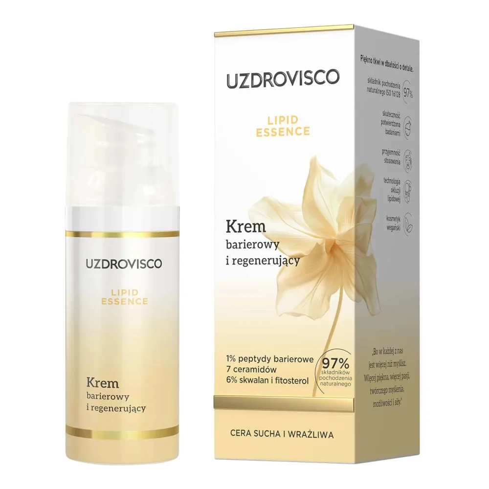 Крем для лица Uzdrovisco Lipid Essence барьерный восстанавливающий, для сухой и чувствительной кожи
