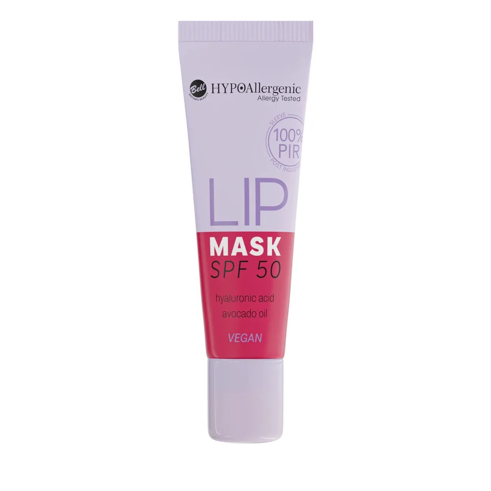 Маска для губ Bell HYPOAllergenic SPF 50 увлажняющая, защита UVA и UVB, оттенок 02