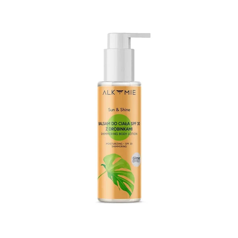Бальзам для тела Alkmie Sun & Shine солнцезащитный SPF30, с шиммером, лёгкая эмульсия, 100 мл