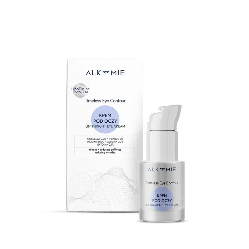 Крем для кожи вокруг глаз Alkmie Timeless Eye Contour с лютеином и кофеином, от тёмных кругов, 15 мл