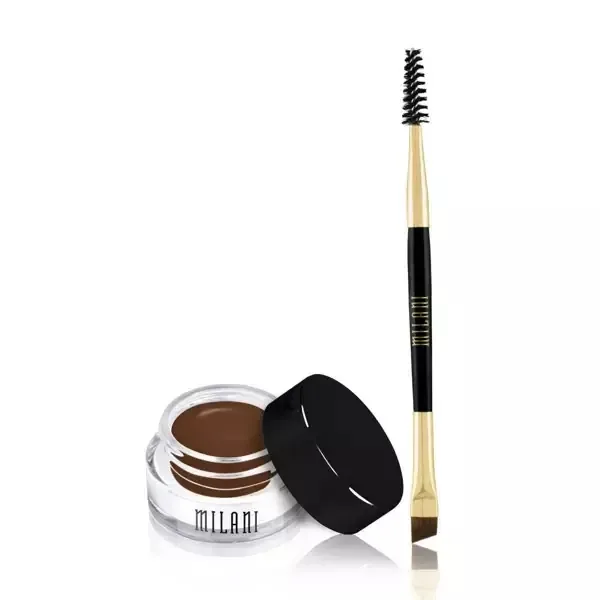 Помада для бровей Milani Stay Put Brow Color, оттенок 04 Brunette, водостойкая, с кистью в комплекте