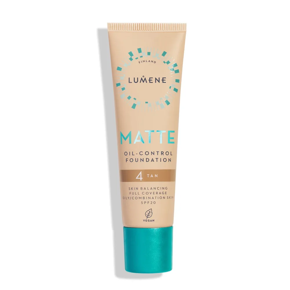 Тональный крем Lumene MATTE 4 Tan матирующий, SPF 20, стойкий матовый финиш, 30 мл