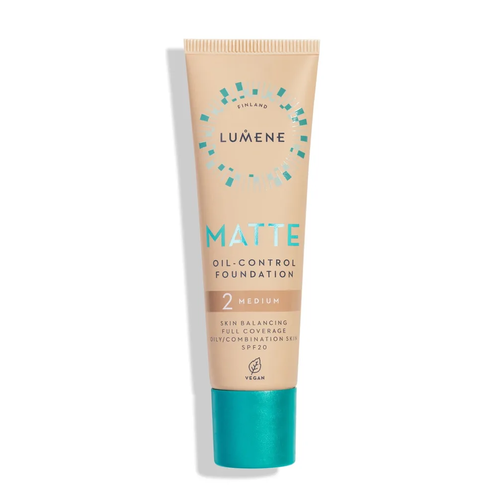 Тональный крем Lumene MATTE 2 Medium матирующий, SPF 20, матовый финиш, 30 мл