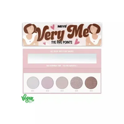 Палетка теней для век Miyo Five Points Palette No. 08 Very Me, 5 оттенков, нюдовая