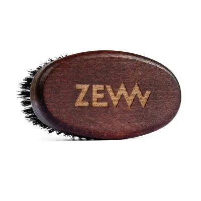 Щетка для бороды Zew For Men компактная, натуральная щетина кабана, буковая ручка