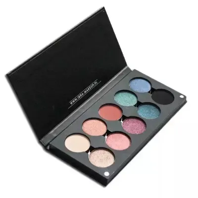 Палетка теней для век Ibra Color Mix Palette матовые и мерцающие, сменные рефилы, 10 оттенков