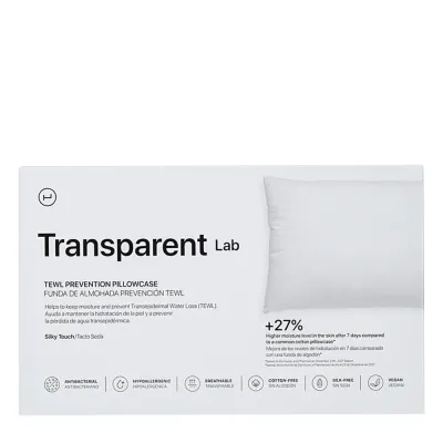 Наволочка на подушку Transparent Lab Pillowcase гладкая, снижает трение кожи и волос, 50х75 см