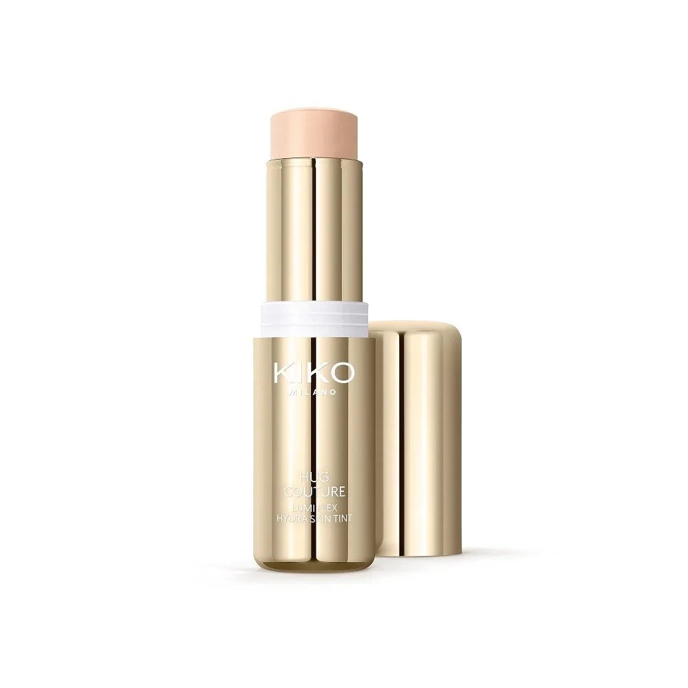 Тональный стик KIKO Milano Hug Couture Lumi Flex Hydra Skin Tint увлажняющий, лёгкое покрытие, оттенок 02 Sand, 10 г