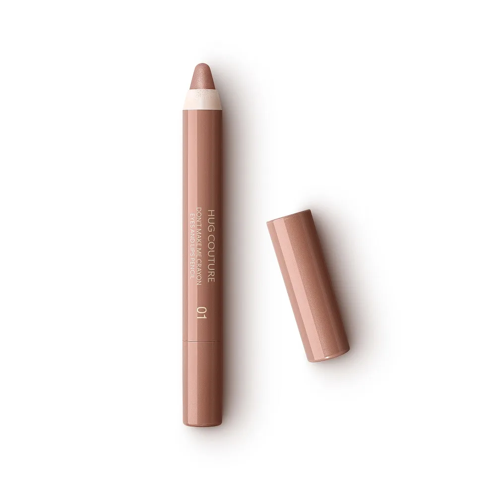 Карандаш для глаз и губ KIKO Milano Hug Couture Don't Make Me Crayon 2 в 1 кремовый, формат джамбо, оттенок 01 Biscotti Border, 2,8 г