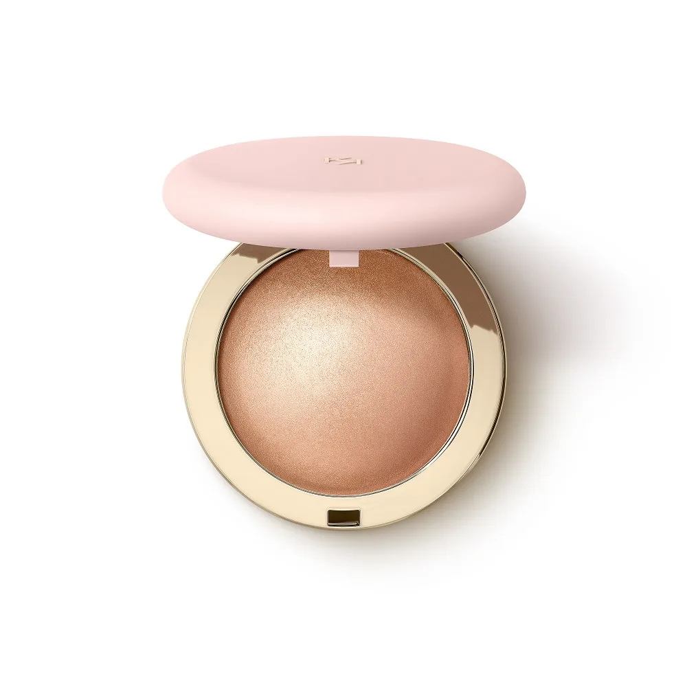 Румяна компактные KIKO Milano Hug Couture Cheek Dewlight 02 Caramel Caress сияющие, тёплый нюд, 8 г