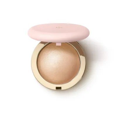 Румяна компактные KIKO Milano Hug Couture Cheek Dewlight 01 Golden Tulle сияющие, золотистый нюд, 8 г