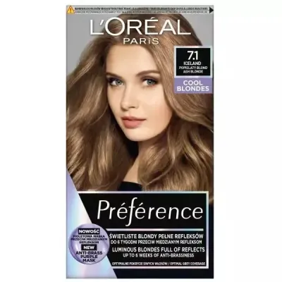 Крем-краска L'Oreal Paris Preference Cool Blondes 7.1 Iceland стойкая холодный оттенок