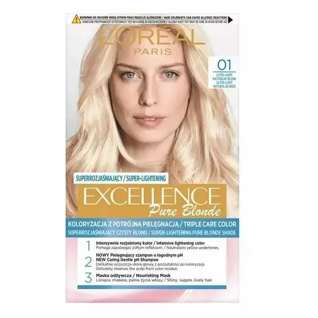 Крем-краска для волос L'Oreal Paris Excellence Creme тон 01 супер светлый блонд, стойкий цвет
