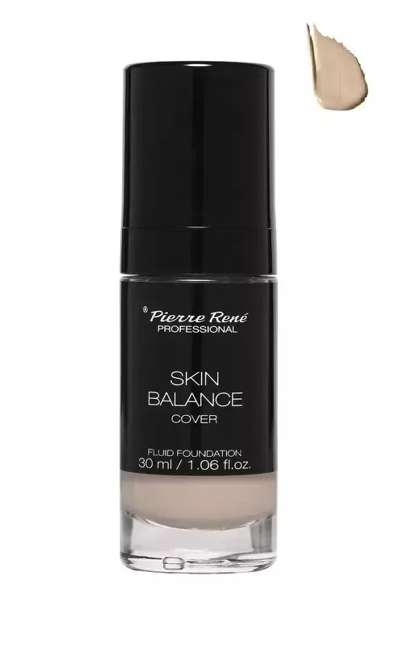 Тональный флюид Pierre Rene Skin Balance Cover 23 Nude водостойкий, плотное покрытие, 30 мл