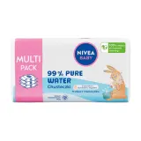 Влажные салфетки NIVEA Baby 99% Pure Water детские биоразлагаемые, 3х57 шт — фото 1