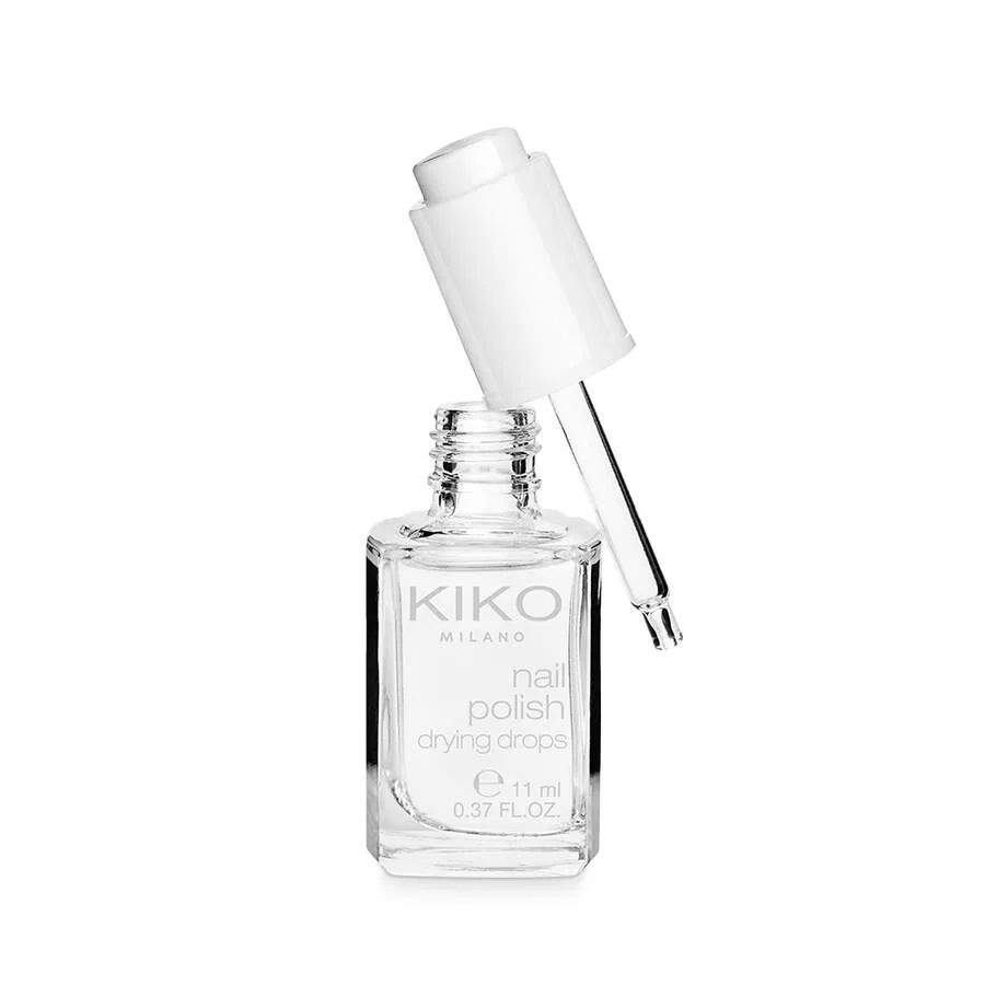 Капли для сушки лака KIKO Milano Nail Polish Drying Drops ускоряющие высыхание, с маслом жожоба, глянцевый финиш, 11 мл