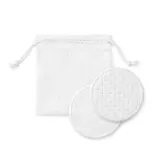Диски для снятия макияжа KIKO Milano Make Up Remover Cleansing Pads многоразовые хлопковые, 3 гладких и 3 сетчатых, мешочек для хранения, 6 шт — фото 1