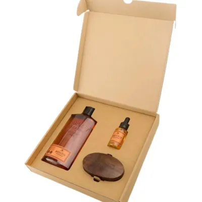 Набор для ухода за бородой Pan Drwal Bulleit Grooming Kit масло 30 мл, щётка из ворса кабана и гель для душа 400 мл, аромат апельсина