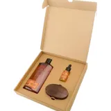 Набор для ухода за бородой Pan Drwal Bulleit Grooming Kit масло 30 мл, щётка из ворса кабана и гель для душа 400 мл, аромат апельсина — фото 1