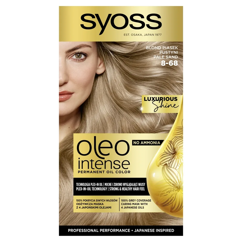 Краска для волос Syoss Oleo Intense стойкая без аммиака, оттенок 8.68 Блонд Песок пустыни