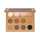 Палетка теней для век Dessi Cosmetics Matte 12 матовых оттенков, коричнево-бежевая гамма — фото 1