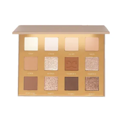 Палетка теней для век Dessi Cosmetics NUDES ECSTASY нюдовая, 8 матовых и 4 сияющих оттенка