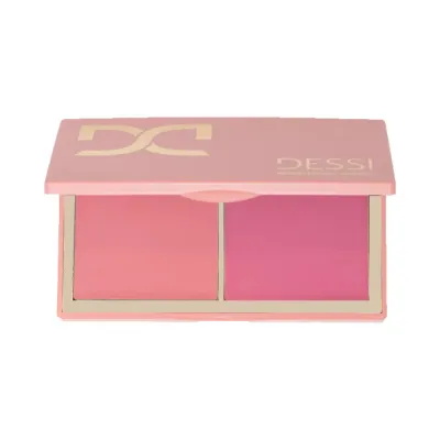 Румяна кремовые Dessi Cosmetics 01 палетка из двух оттенков, растушёвываются, сияющий финиш