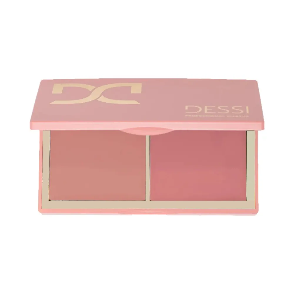 Румяна кремовые Dessi Cosmetics 02 дуо-палетка, кремовая текстура, натуральный румянец