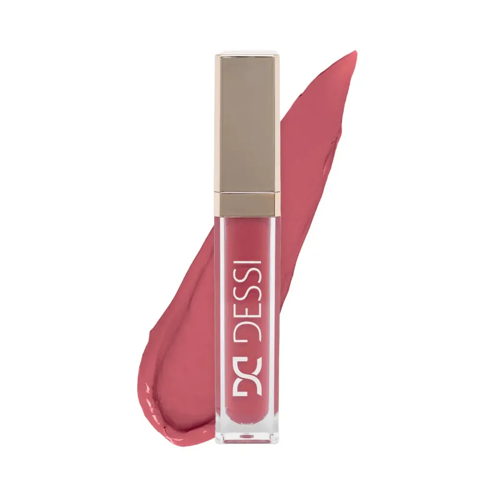 Жидкая помада для губ Dessi Cosmetics матовая стойкая, с маслами арганы и авокадо, оттенок 08 ALEX