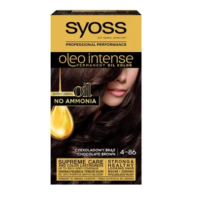 Краска для волос Syoss Oleo Intense с маслами без аммиака, тон 4-86 Шоколадный каштан