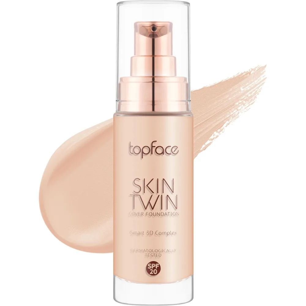 Тональный крем Topface Skin Twin Cover Foundation плотное покрытие, сатиновый финиш, SPF 20, оттенок 002, 32 мл