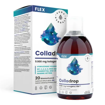 Коллаген Aura Herbals Colladrop Flex морской 5000 мг с MSM и хондроитином, жидкость, 500 мл