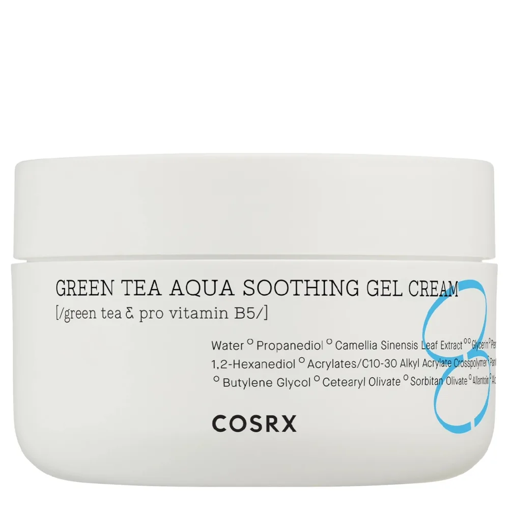 Крем-гель для лица Cosrx Hydrium Green Tea Aqua Soothing Gel Cream увлажняющий, успокаивающий, с зелёным чаем, 50 мл