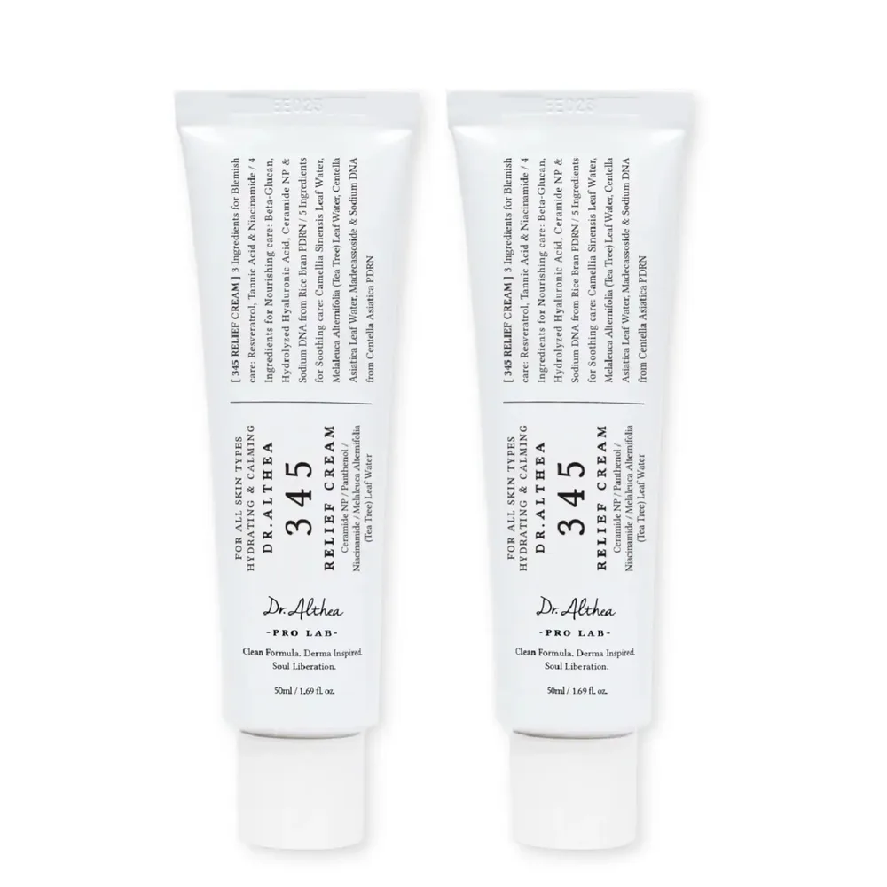 Крем для лица Dr.Althea 345 Relief Cream с ресвератролом успокаивающий восстанавливающий, набор 2 шт. по 50 мл