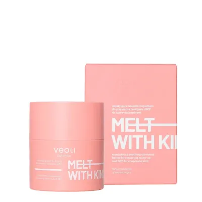 Масло-баттер для снятия макияжа Veoli Botanica MELT WITH KINDNESS успокаивающее, для чувствительной кожи с покраснениями, эмульгируется водой, 40 г