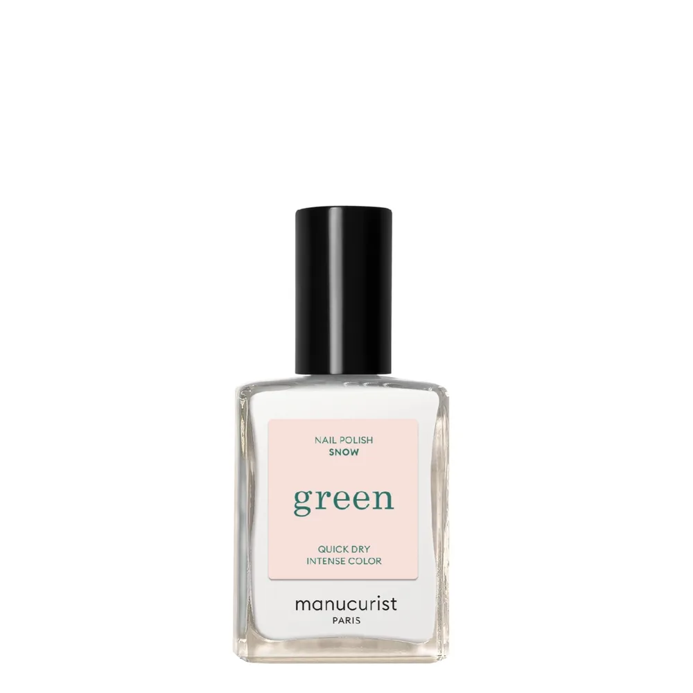 Лак для ногтей Manucurist Green SNOW белый кроющий, веганская формула 9-free, 15 мл