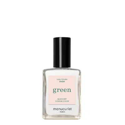 Лак для ногтей Manucurist Green SNOW белый кроющий, веганская формула 9-free, 15 мл